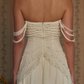 Cute A Line Off the Shoulder Ivory Chiffon Ruffle Prom Dress Graduation Prom Dress SH2583