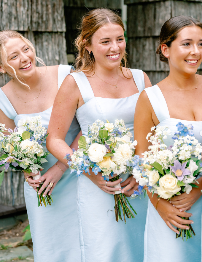 Gentle Baby Blue Sheath Strap Satin Long Bridesmaid Dress SH6305