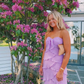 Strapless Lilac Long Chiffon Prom Dress SH1391
