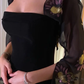 Elegant Strapless Long Prom Dress Black Formal Evening Dress SH1343