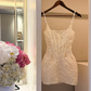 Ivory Sheath Spaghetti Straps Corset Beading Tulle Cocktail Dress Homecoming Dress SH6168