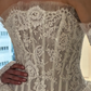 Glamorous Ball Gown Strapless Corset White Lace Long Wedding Dress SH6104