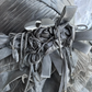 Vintage Grey A Line Sweetheart Neck Layered Organza Prom Dress Sweet 16 Dress SH5789