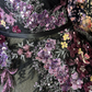 Vintage Black Lace Purple Appliques Ball Gown Strapless Prom Dress Sweet 16 Dress SH5799