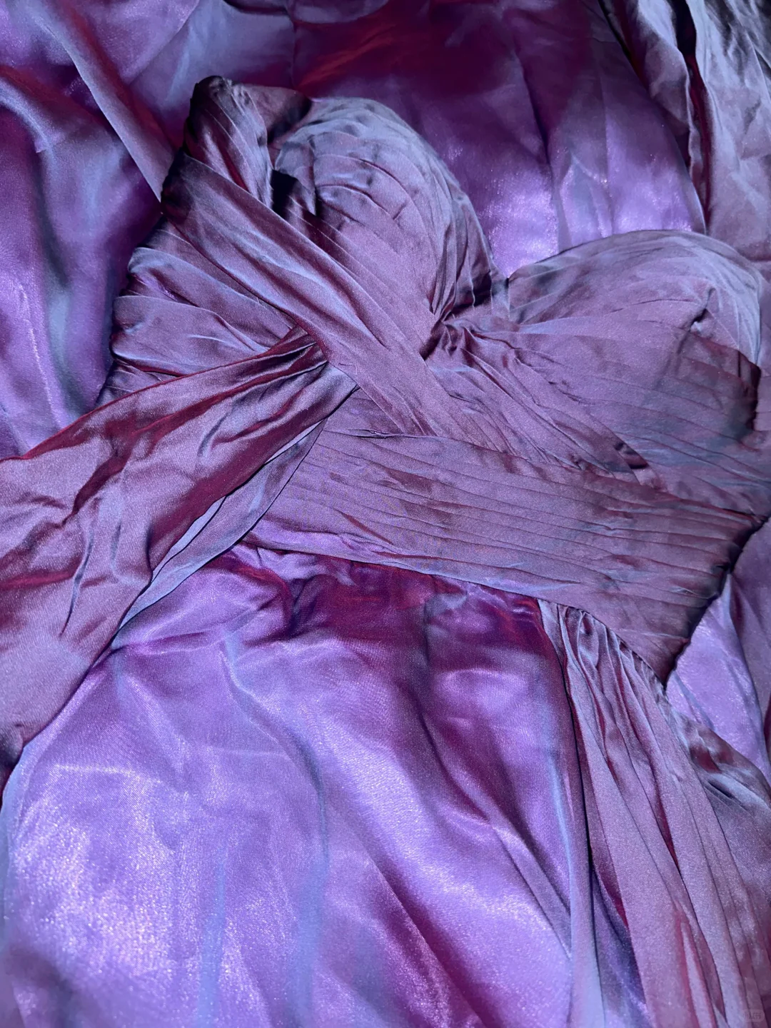 Dazzling Purple A Line Sweetheart Neck Pleated Satin Prom Dress Party Evening Dress SH5997