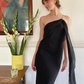 Sexy Sheath Spaghetti Strap Beaded Black Chiffon   Long Prom Dress Prom Dress SH2650