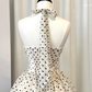 Cute A Line Halter Layered Polka Dot Tulle Party Dress Wedding Guest Dress SH3124