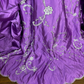Vintage Purple Ball Gown Strapless White Appliques Satin Prom Dress Sweet 16 Dress SH5800