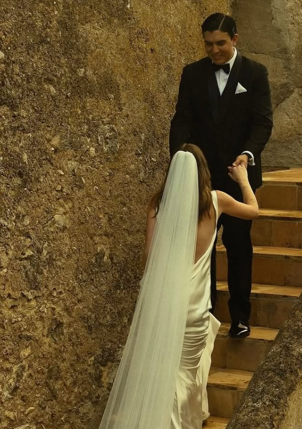 Backless Elegant A Line Straps White Satin Long Sweep Wedding Dress SH5217