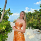 A-line Orange Prom Dress Fashion Party Evening Dress SH1211