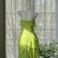 Vintage Green A Line Spaghetti Straps Beaded Layered Chiffon Homecoming Dress SH5121