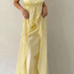 Lilac A Line Spaghetti Strap Satin Tulle Long Prom Dress Evening Dress SH2481