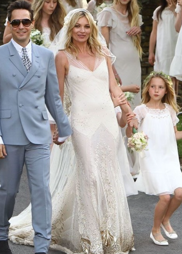 Romantic Shiny Mermaid V Neck Luxurious Beaded Ivory Chiffon Long Sweep Wedding Dress SH5465