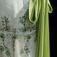 Vintage A Line Spaghetti Strap Green Appliques Beaded Tulle Satin Homecoming Dress SH3337