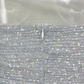 Strapless Silver Short Homecoming Dress With Side Ruffules Mini Party Dress SH1454