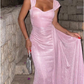 Sexy Pink V-Neck Mermaid Prom Dress Evening Dress SH1266