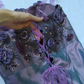 Vintage Purple A Line Strapless Flower Beaded Sequin Satin Tulle Prom Dress Gown SH2528