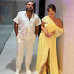 Elegant A Line Off the Shoulder Yellow Chiffon Long Prom Dress Birthday Dress with Slit SH2074