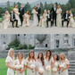 Cream V-neck Short Sleeves Column Elegant Long Bridesmaid Dresses SH5582