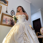 Ivory Vintage Ball Gown Strapless Ruffle Satin Long Prom Dress SH5383