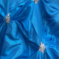Princess A Line Sweetheart Neck Beaded Rhinestone Blue Satin Long Prom Dress Evening Dress SH2099