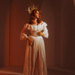 Vintage Timeless A Line Long Sleeve White Lace Satin Prom Dress Wedding Dress SH6706