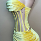 Sexy Strapless Yellow Velvet Prom Dress ,Charming Homecoming Dress SH609