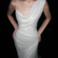 Shiny Glamorous Sheath Beaded Tulle Long Wedding Dress SH5973