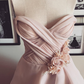 Gentle A Line Sweetheart Neck Flower Tiered Pink Tulle Long Party Dress Evening Dress SH2890
