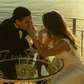 Backless Elegant A Line Straps White Satin Long Sweep Wedding Dress SH5217