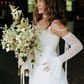 Elegant A Line Spaghetti Strap Ivory Chiffon Long Prom Dress Evening Dress SH2129