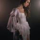Beautiful A Line Halter Layered White-pink Chiffon Prom Dress Wedding Dress SH6705