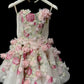 Pink Flower A Line Sweetheart Neck Sequin Tulle Mini Homecoming Dress Cocktail Dress SH3699