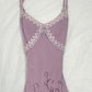 Vintage A Line Spaghetti Straps Beaded Purple Chiffon Prom Dress Party Dress SH3663