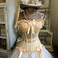 Lolita Ball Gown Strapless Lace Tulle Short Homecoming Dress with Bow SH2256