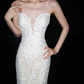 Elegant Sheath Sweetheart Neck White Lace Long Wedding Dress SH6675