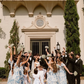 Cute A Line Puff Sleeve Print Floral Chiffon Long Bridesmaid Dress Graduation Prom Dress SH2592