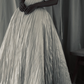 Elegant Ball Gown Strapless Corset Pleated Satin Prom Dress Wedding Dress SH4659