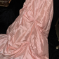 Princess A Line Sweetheart Neck Beaded Pink Satin Prom Dress Evening Dress SH3181
