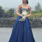 Luxurious Satin Beaded Long Prom Dress Evening Dress SH920