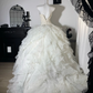 Vintage A Line Sweetheart White Lace Organza Prom Dress Evening Dress SH5609