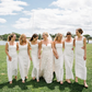 Romantic White Sheath Straps Satin Long Bridesmaid Dress SH6317