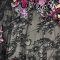 Vintage Black Lace Purple Appliques Ball Gown Strapless Prom Dress Sweet 16 Dress SH5799