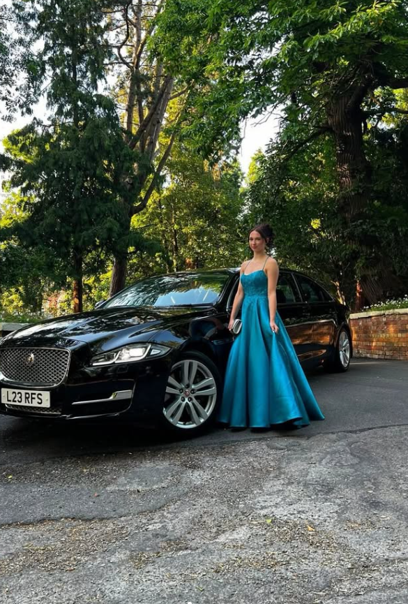 Peacock Blue A Line Spaghetti Strap Lace Appliques Satin Prom Dress Birthday Dress SH9022