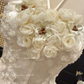 White A Line Halter Floral Beaded Pleated Organza Prom Dresses 18th Birthday Dresses SH4639
