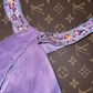 Stunning A Line Halter Beaded Sequin Purple Satin Tulle Long Party Dress Evening Dress SH3136