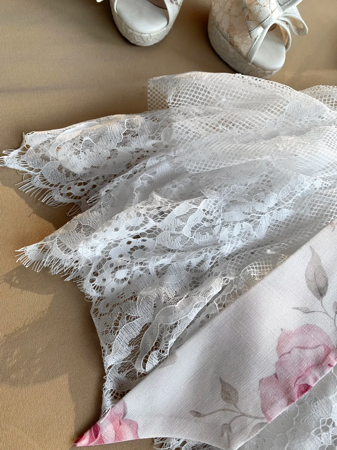 Princess A Line Straps Print Pink Floral Lace Short Prom Dress Homecoming Dress SH7178
