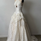Vintage Ivory Ball Gown Halter Lace Long Prom Dress Party Dress SH5533