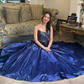 Luxurious Satin Beaded Long Prom Dress Evening Dress SH920