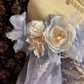 Vintage Lilac Ombre Ball Gown Long Sleeve Appliques Tulle Prom Dress Sweet 16 Dress SH5778